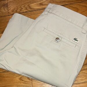 Lacoste Original Quality Men’s Chino Khaki Shorts, Devanlay, Size 42